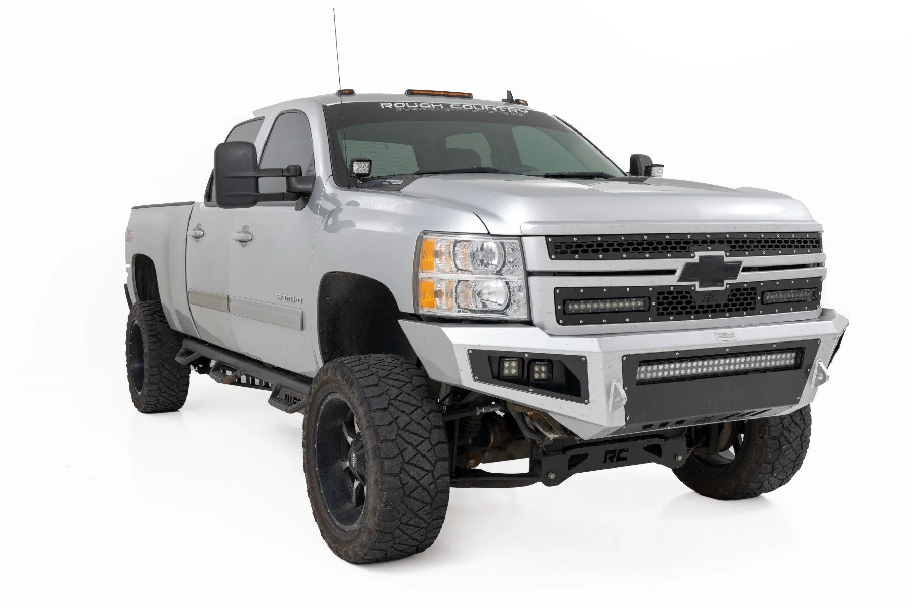 LED Light Ditch Mount 2" Black Pair White DRL Chevy 1500 2007-2013 71060 - Image 3