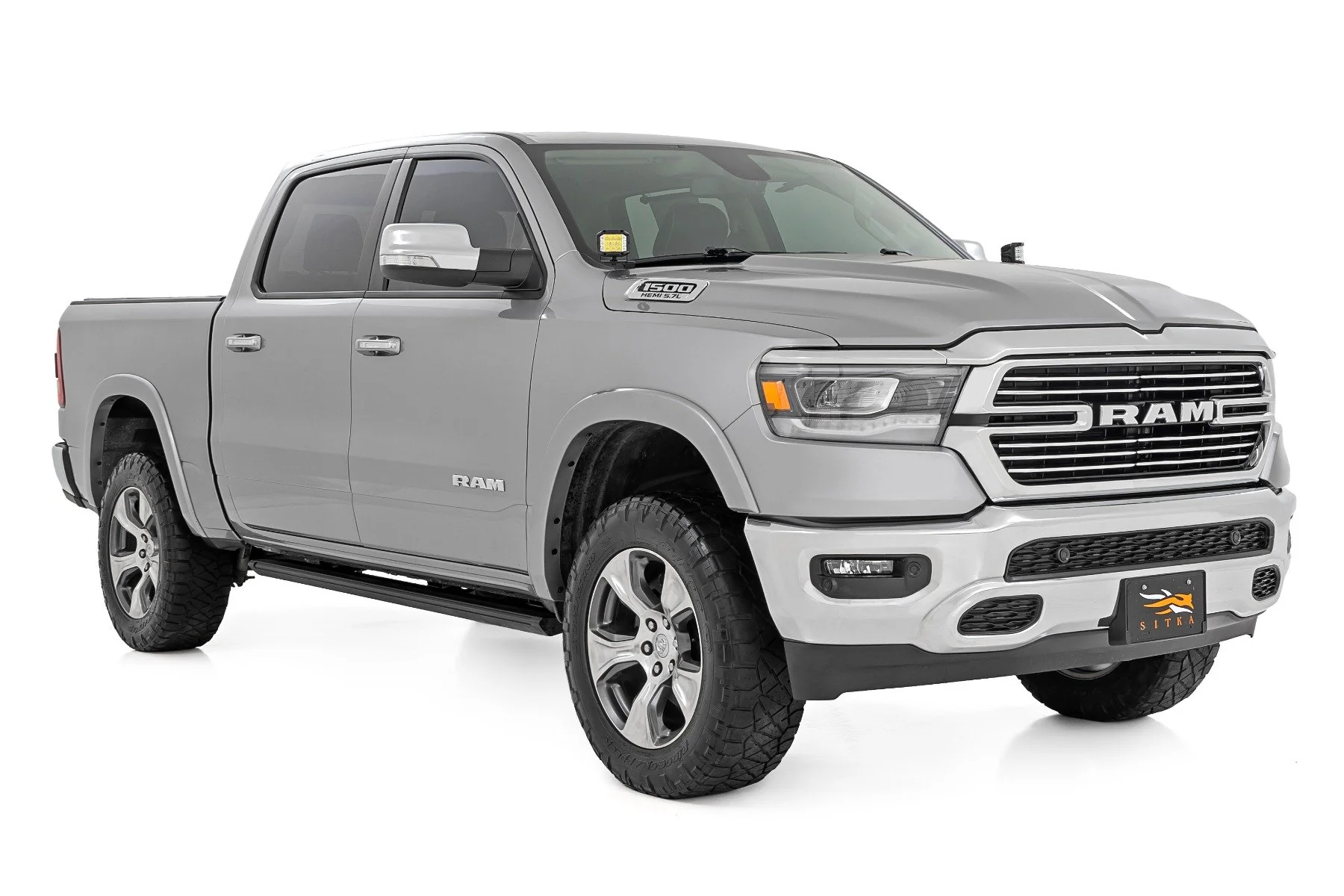 LED Light Kit Ditch Mount 2" Black Pair Spot Ram 1500 19-24 - Image 3