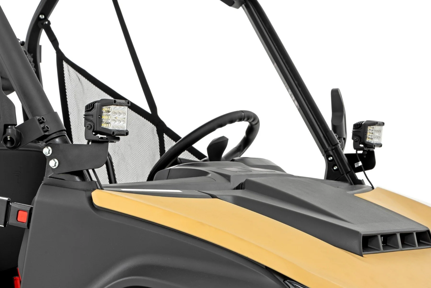 Rough Country LED Light Kit | Front Mount | 2" Black Pair | White DRL | Segway 570 F - Image 2