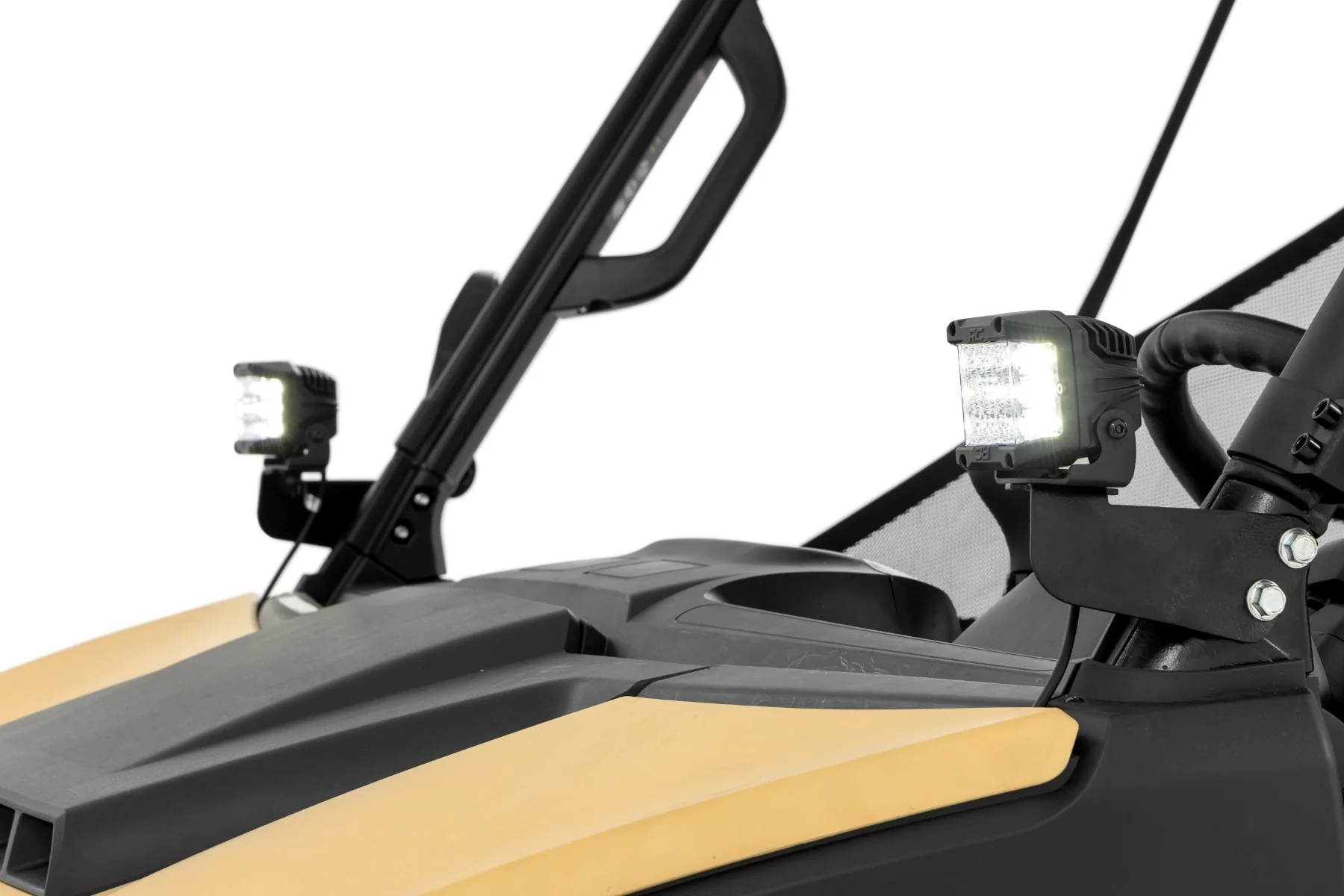Rough Country LED Light Kit | Front Mount | 2" Black Pair | White DRL | Segway 570 F - Image 5