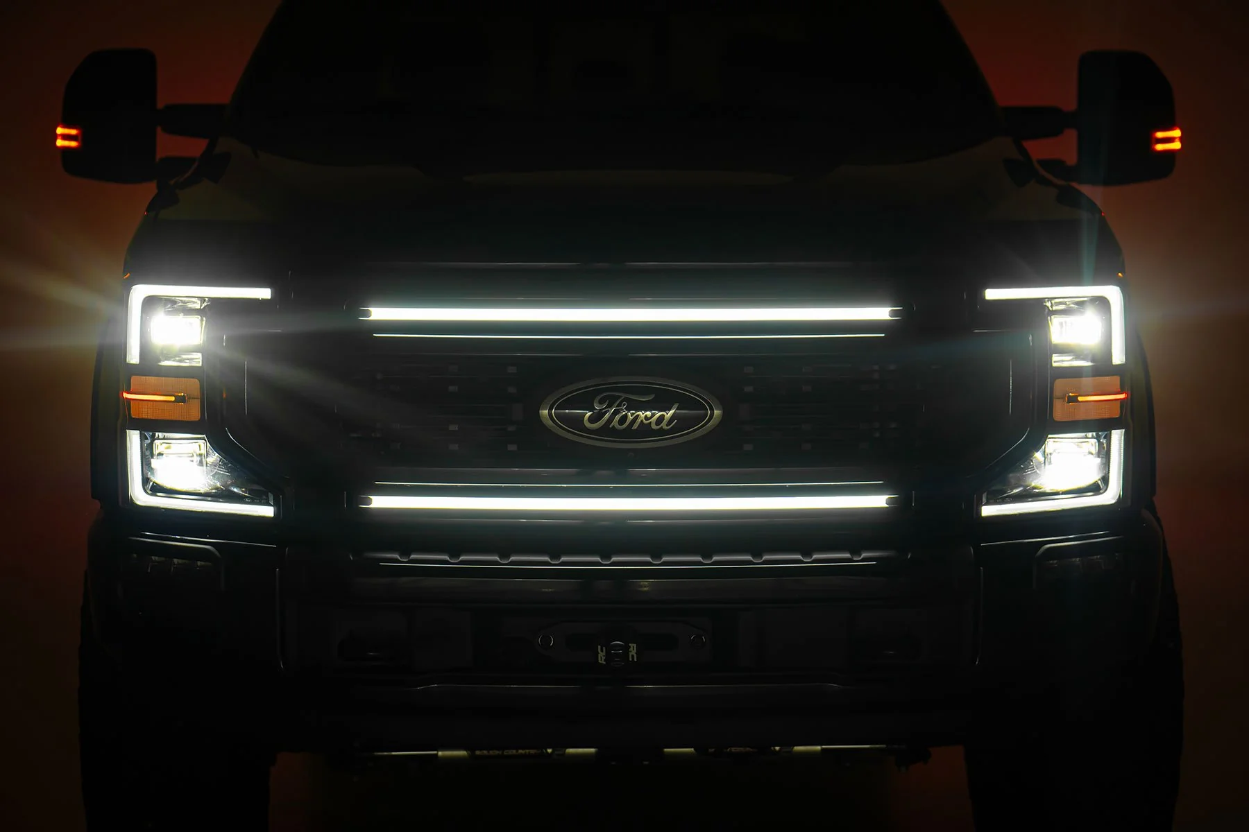 Rough Country LED Light Kit Grille Mount 30 Inch DRL for Ford F-250/F-350 17-22