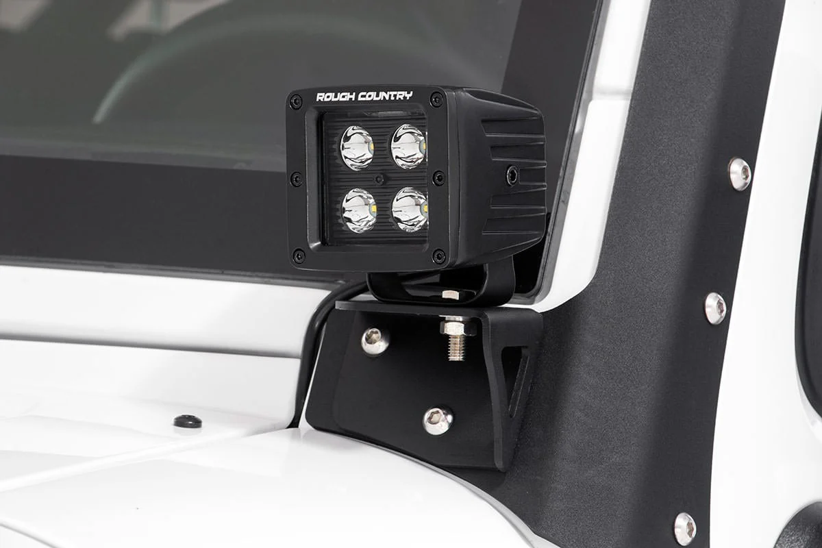 Lower Windshield Light Mounts Wrangler JK 07-18 (NO Lights) 70044