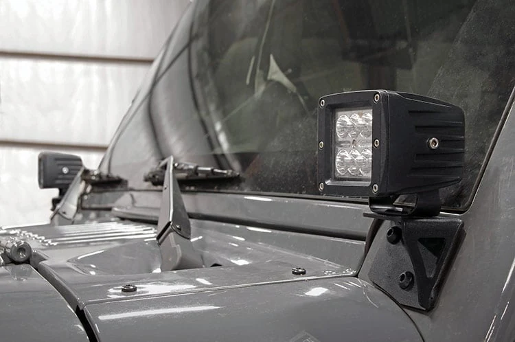 Lower Windshield Light Mounts Wrangler JK 07-18 (NO Lights) 70044 - Image 3
