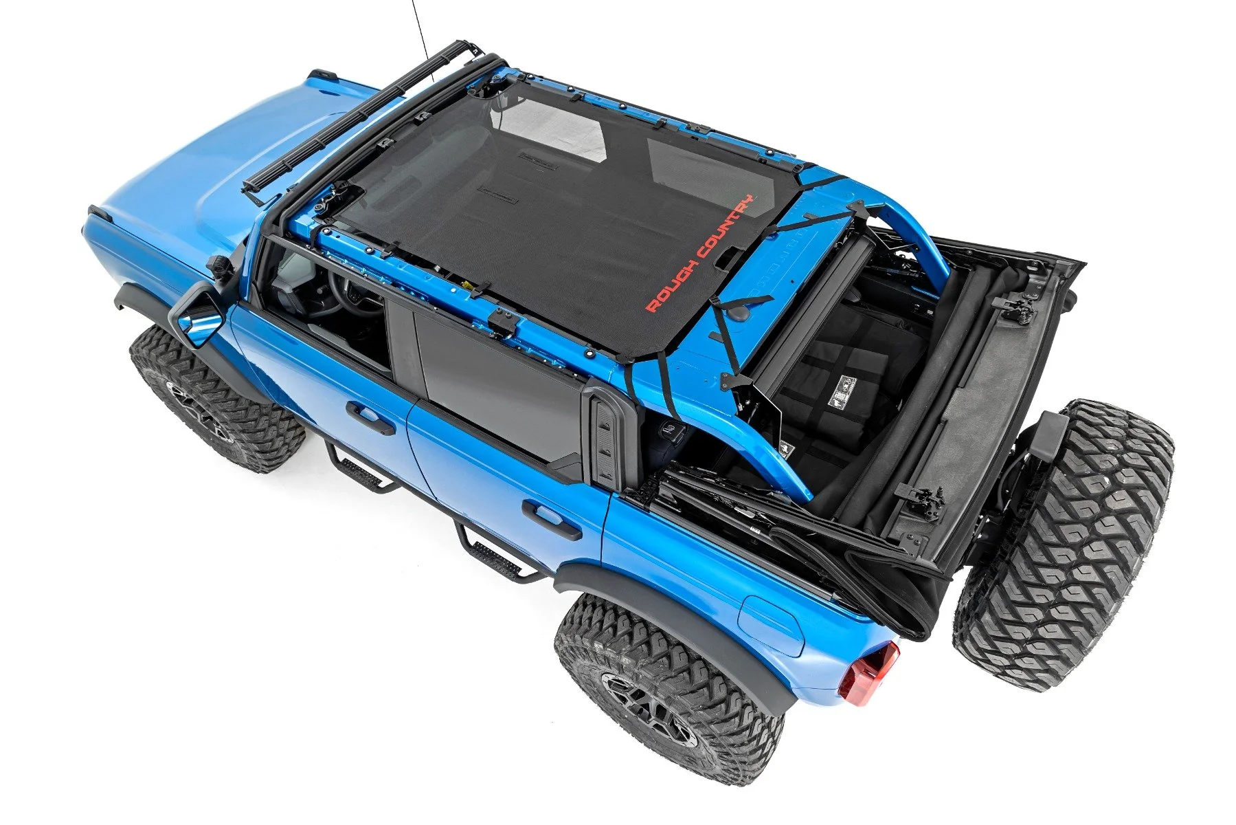 Rough Country Mesh Bikini Top Plus Black for Ford Bronco 4-Door 2021-2025 85116 - Image 4