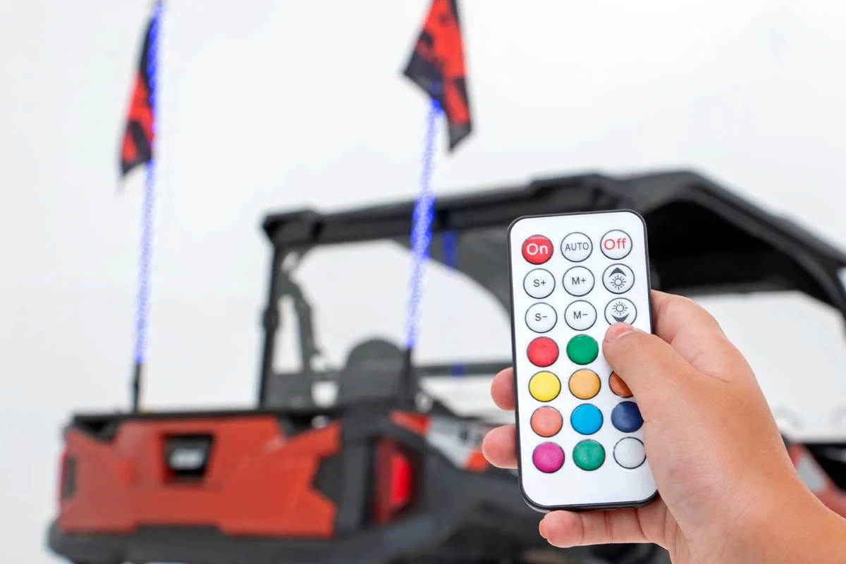 Multi-Function UTV LED Whip Lights w/ Remote Control 93004 - Image 2