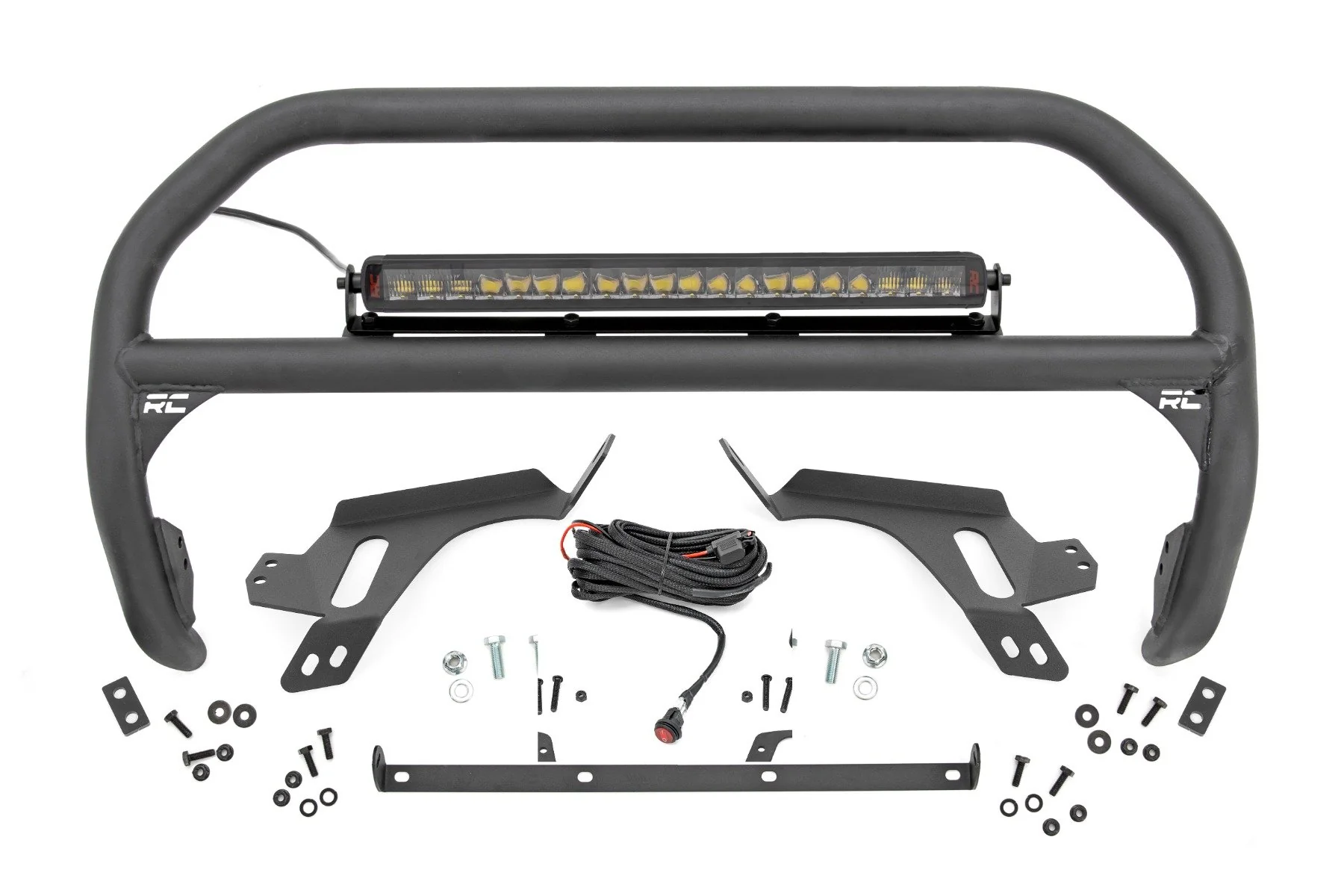 Rough Country Nudge Bar w/ Tow Hooks Spectrum LED for Ford Bronco Sport (21-24)