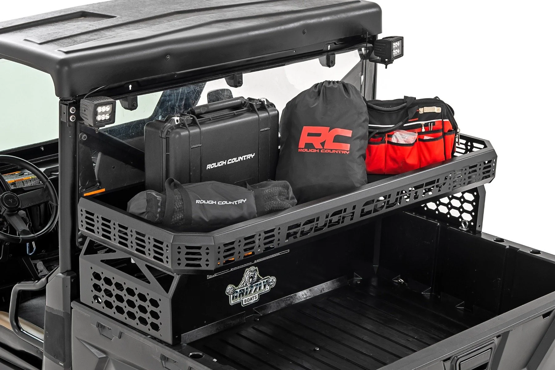Rough Country Over Bed Cargo Rack Polaris Ranger/Can-Am Defender 99087 - Image 2