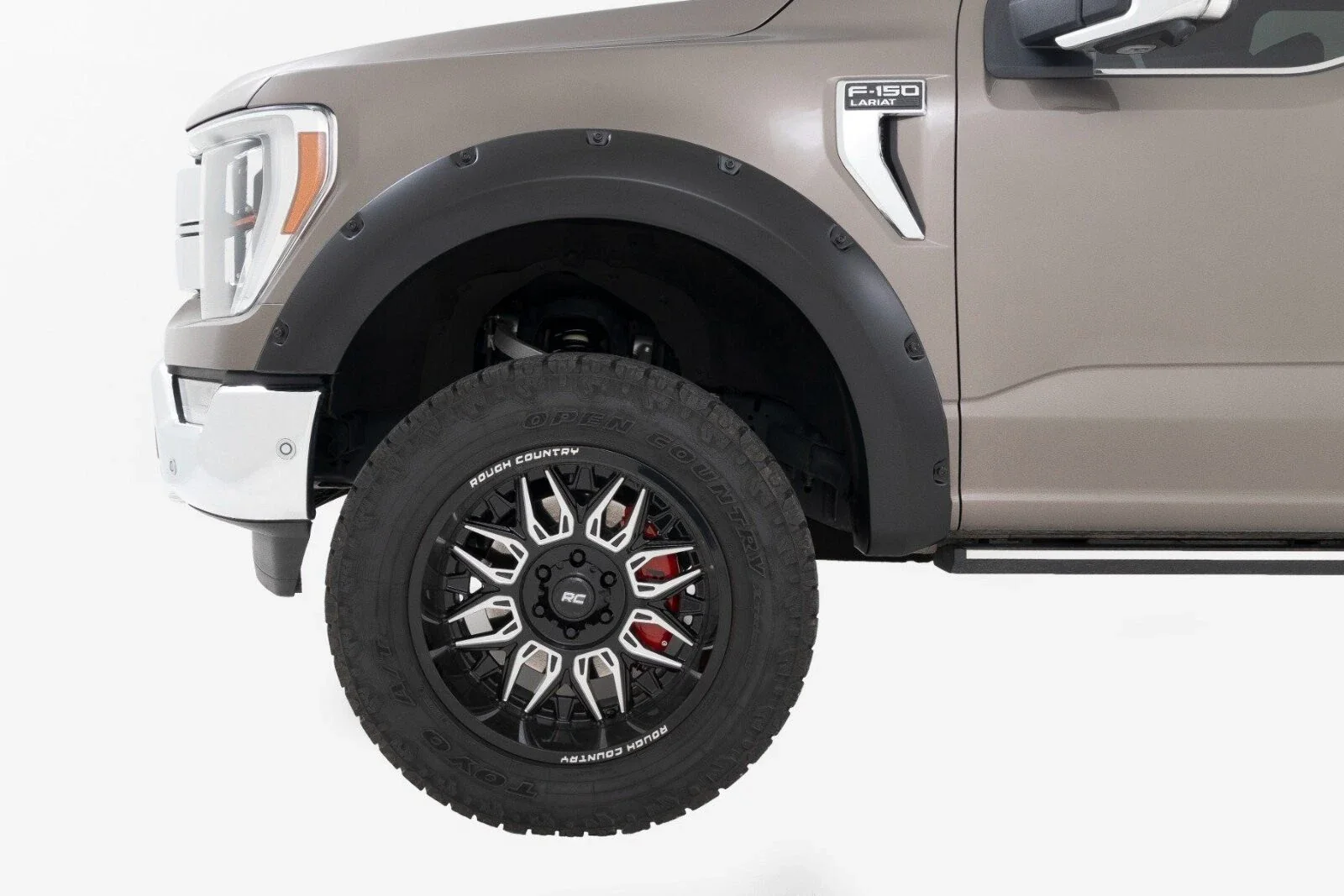 Rough Country Pocket Fender Flares Gloss Black for Ford F-150 2021-2025 - Image 3