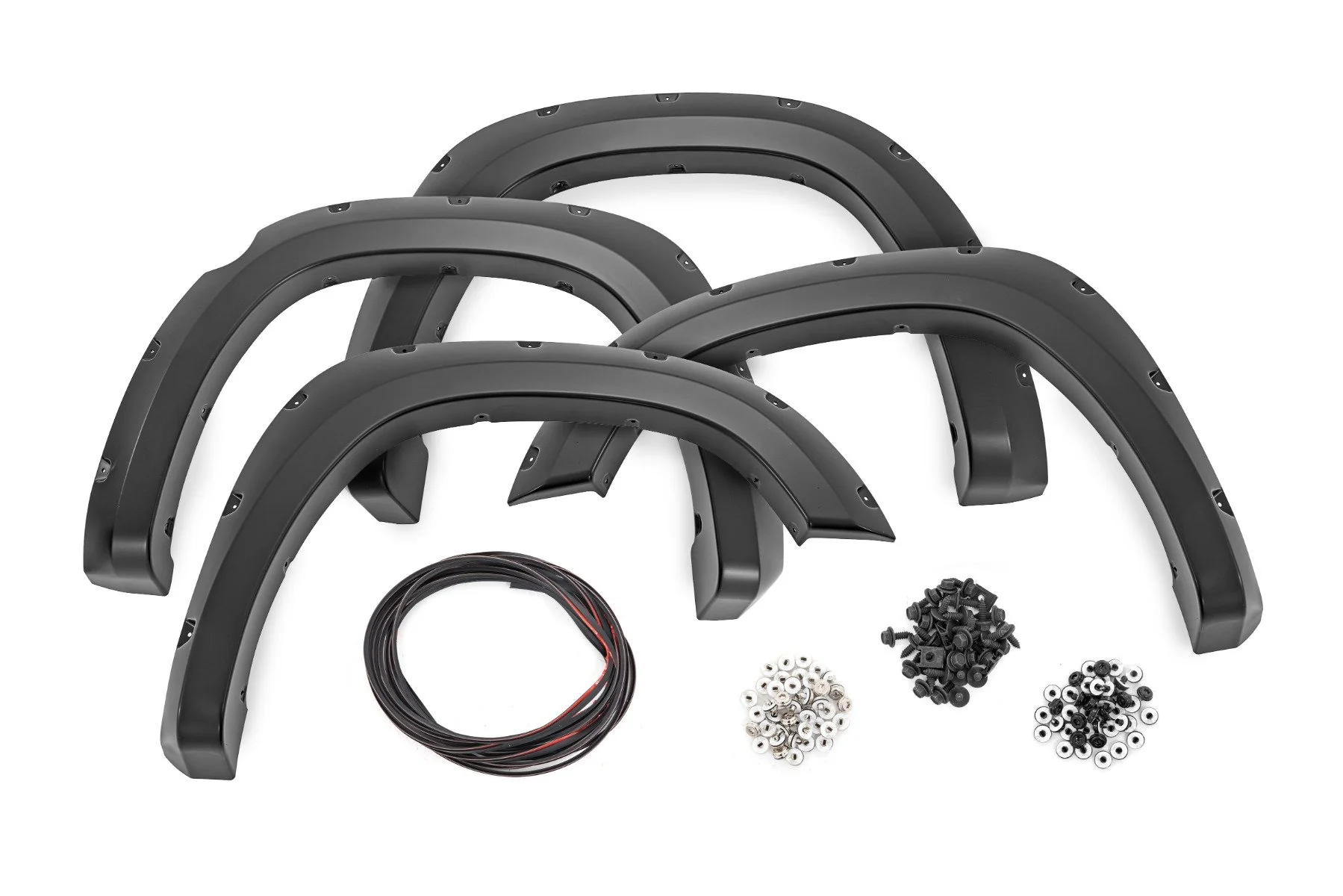 Rough Country Pocket Fender Flares PXR Brilliant Black for Ram 1500 19-25