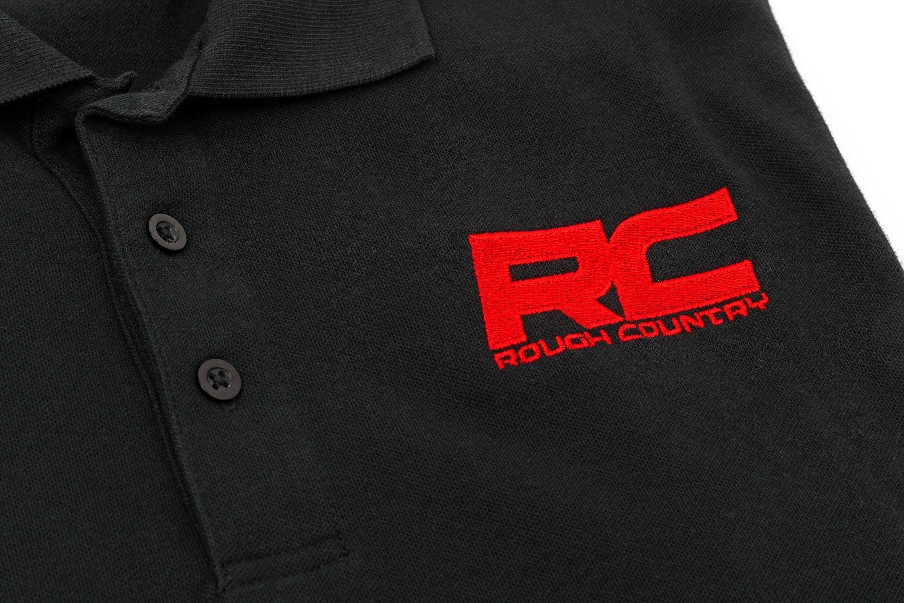 Rough Country Polo Rough Country Logo Black Cotton Size Large 83901 - Image 3