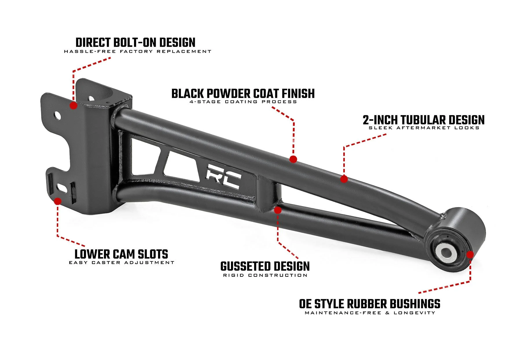 Radius Arm Upgrade Ford F250/F350 Super Duty 4WD 23-24 43701A - Image 4