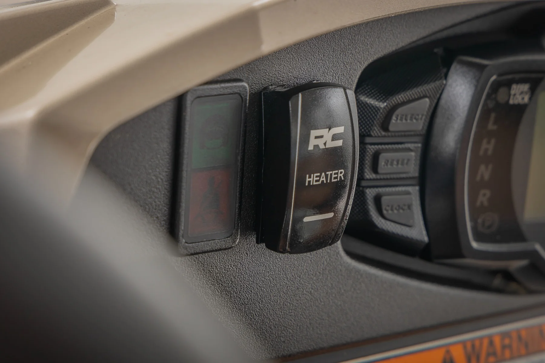 Rough Country Rocker Switch | Cab Heater | 2x1 with Logo | Blue Back Light - Image 3