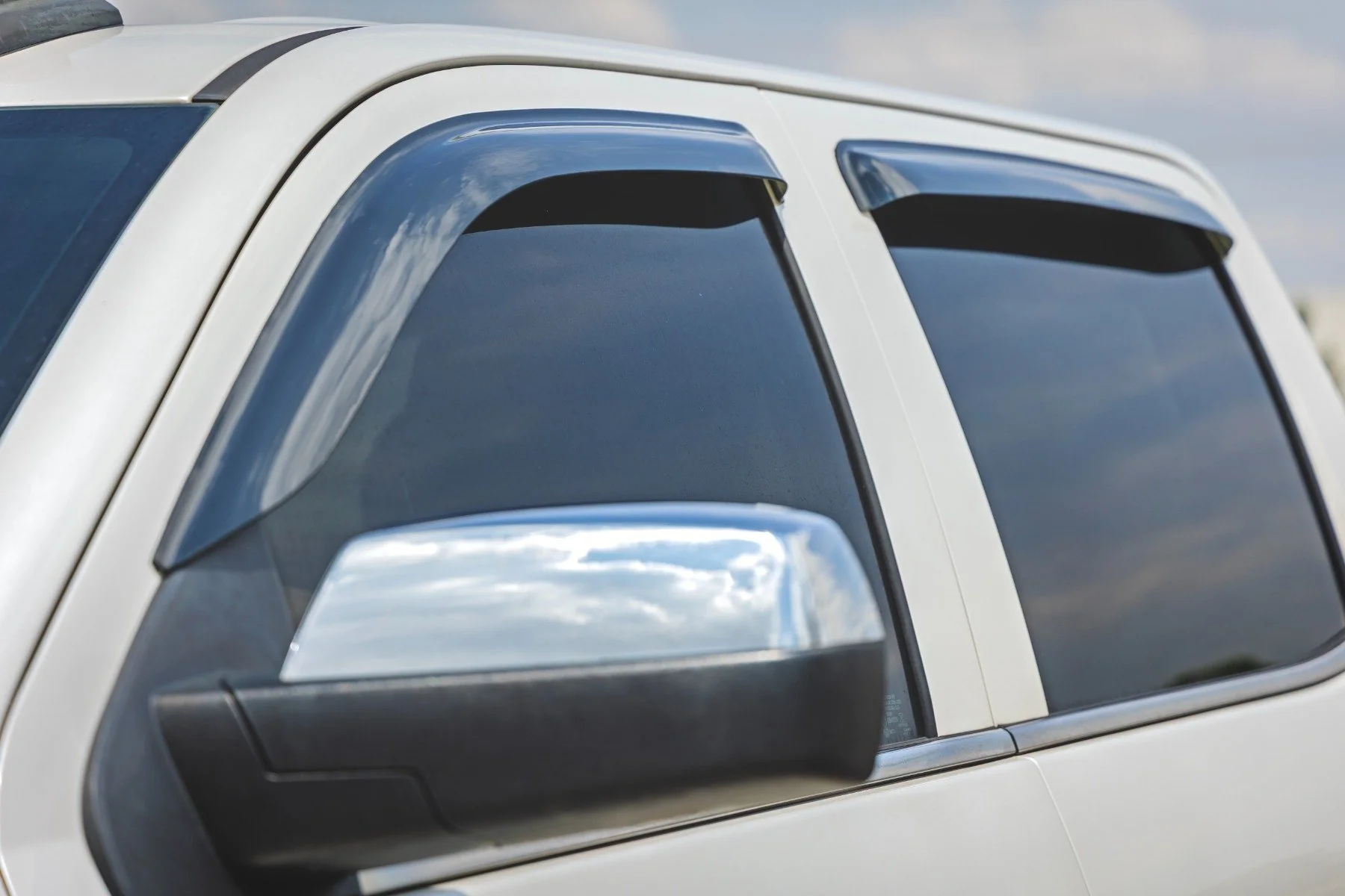 Rough Country Side Window Deflectors | Tape On Rain Guard | Chevy/GMC 1500/2500HD/3500HD 2WD/4WD - Image 5