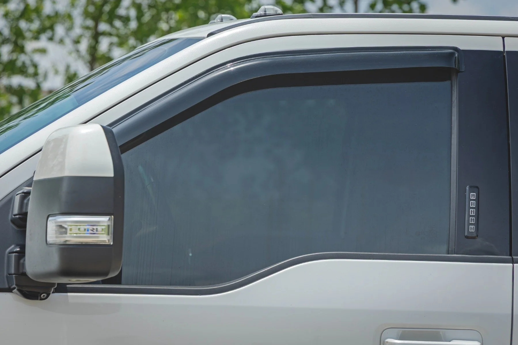 Rough Country Side Window Deflectors | Tape On Rain Guard | for Ford F-150 (17-25)/F-250 (15-26) - Image 4
