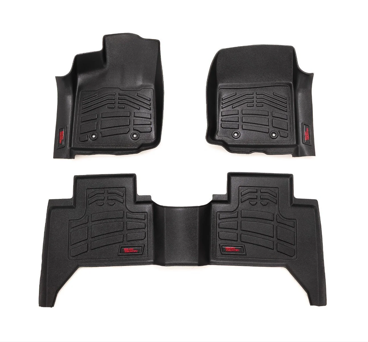 Rough Country Sure-Fit Floor Mats Front & Rear for Toyota Tacoma 16-23 SM71216