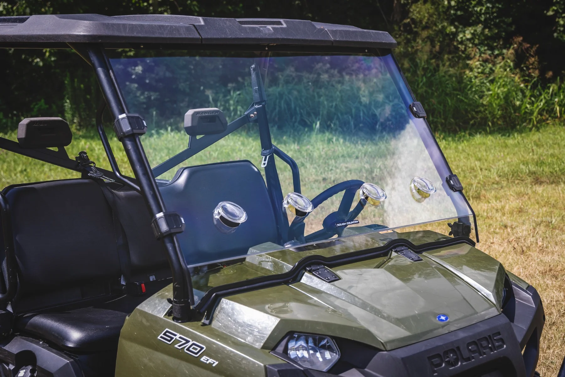 Rough Country Vented Full Windshield | Scratch Resistant | Polaris Ranger 570 - Image 5