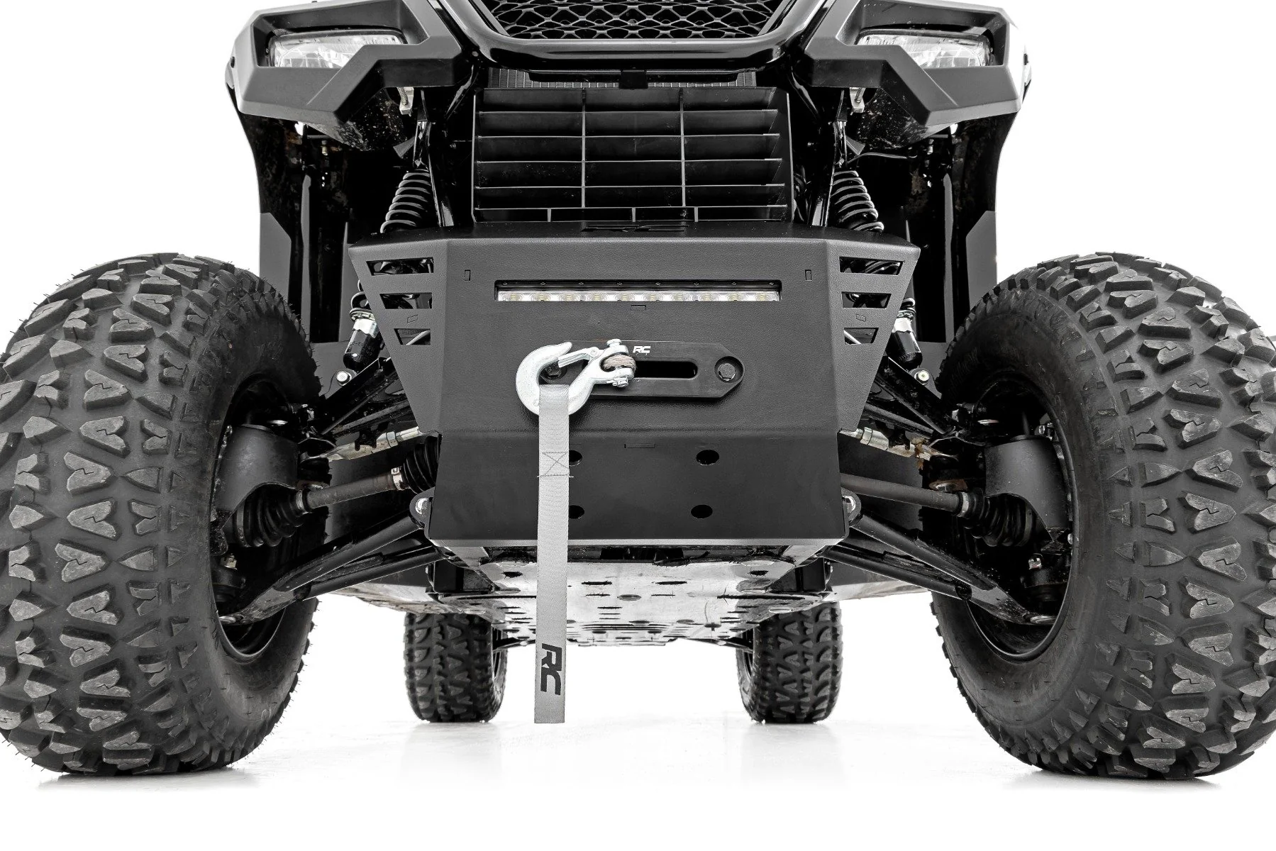 Winch Plate 10" Black Slimline Honda Pioneer 520 92078 - Image 3