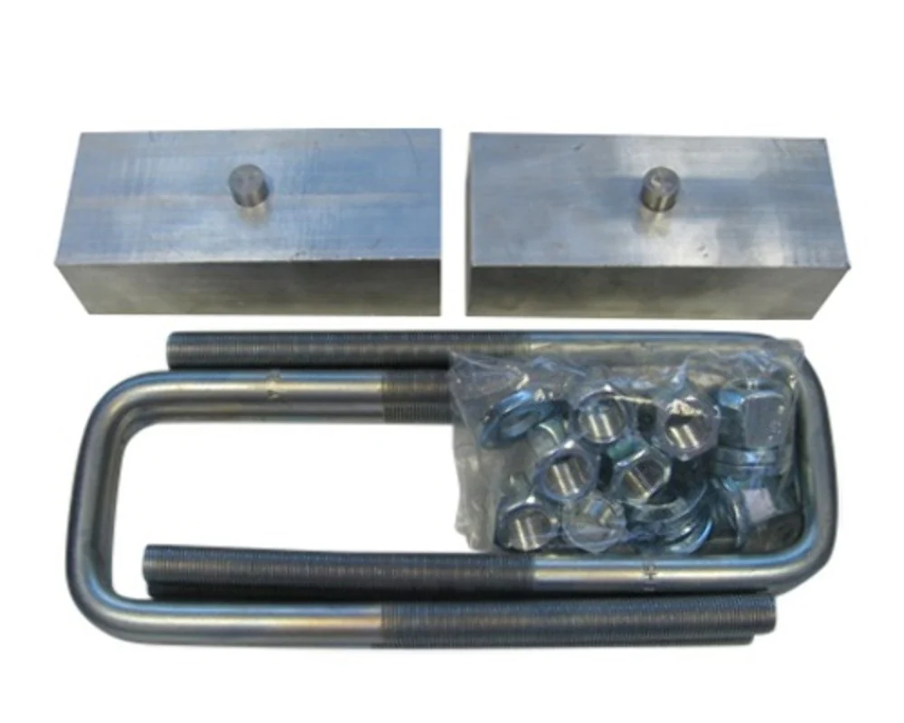 Toyota Pickup 2" Aluminum Rear Block & U-Bolt Lift Kit 1986-1995 (6 Lug)\nU-bolts: 3.25" Wide Axle